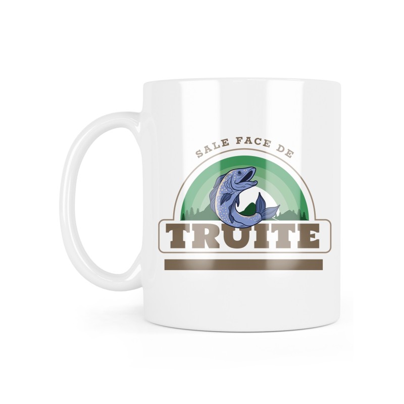 Mug céramique à message - Cadeau humour  - Sale face de truite