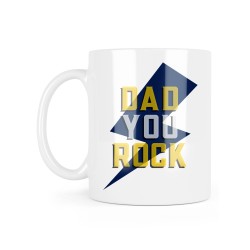 Mug céramique à message - Cadeau fête des pères - Dad you rock