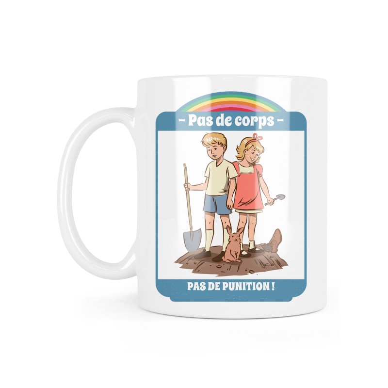 Mug céramique à message - Cadeau humour - Pas de corps pas de punition