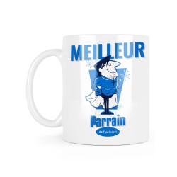 Mug céramique à message - Cadeau baptême - Meilleur Parrain de l'univers