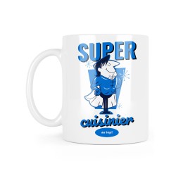 Mug céramique à message - Cadeau métiers - Super cuisinier au top
