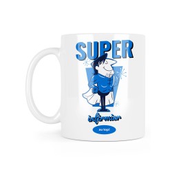 Mug céramique à message - Cadeau métiers - Super infirmier au top