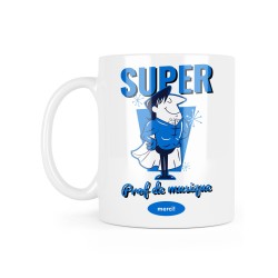Mug céramique à message - Cadeau métiers - Super prof de musique merci