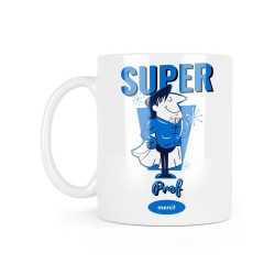 Mug céramique à message - Cadeau métiers - Super prof merci