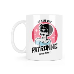 Mug céramique à message - Cadeau métiers - Je suis une patronne qui déchiire