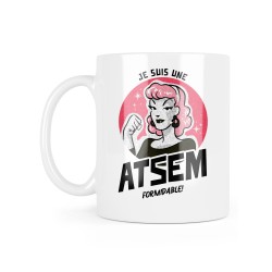 Mug céramique à message - Cadeau métiers - Je suis une ATSEM formidable
