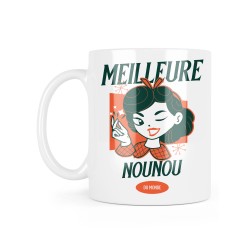 Mug céramique à message - Cadeau métiers - Meilleure nounou du monde