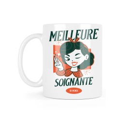 Mug céramique à message - Cadeau métiers - Meilleure soignante du monde