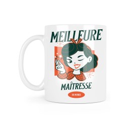 Mug céramique à message - Cadeau Métiers - Meilleure maîtresse du monde