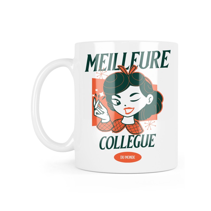 Mug céramique à message - Cadeau - Meilleure collègue du monde