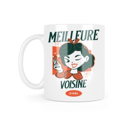 Mug céramique à message - Cadeau remerciement - Meilleure voisine du monde