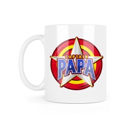 Mug céramique à message - Cadeau fête des pères- captain Papa