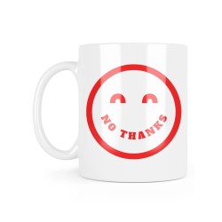 Mug céramique à message - Cadeau illustration - Smiley No thanks