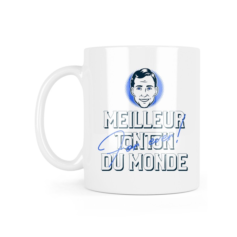 Mug céramique à message - Cadeau famille - Meilleur tonton du monde for ever