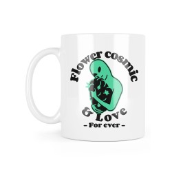 Mug céramique à message - Cadeau humour psychédélique - flower cosmic