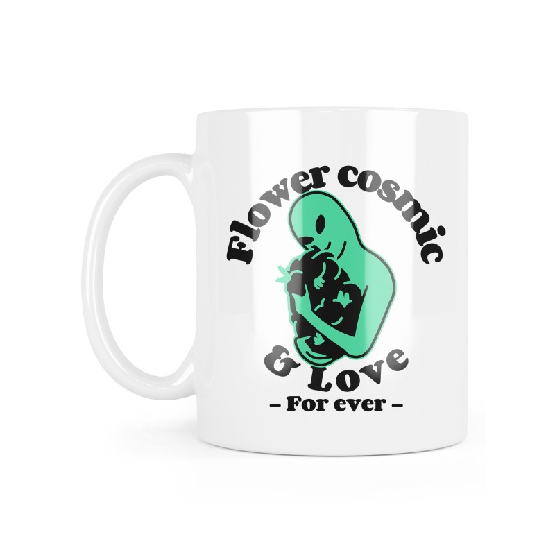 Mug céramique à message - Cadeau humour psychédélique - flower cosmic