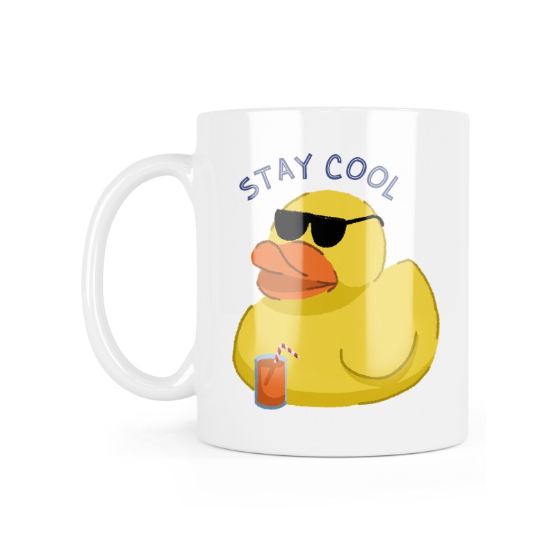 Mug céramique à message - Cadeau Humour - Canard stay cool