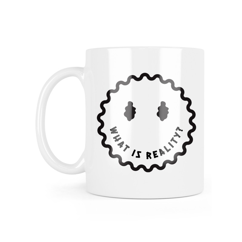 Mug céramique à message - Cadeau illustration - smiley what is reality?
