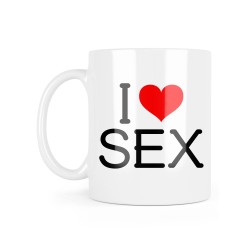 Mug céramique à message - Cadeau - I love sex