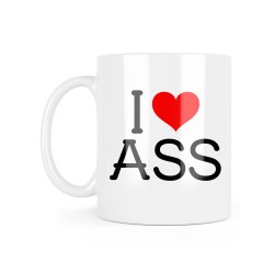 Mug céramique à message - Cadeau - I love ass