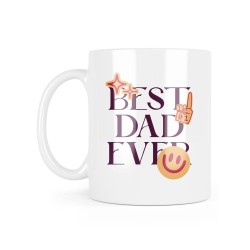 Mug céramique à message - Cadeau fête des pères - Best dad ever