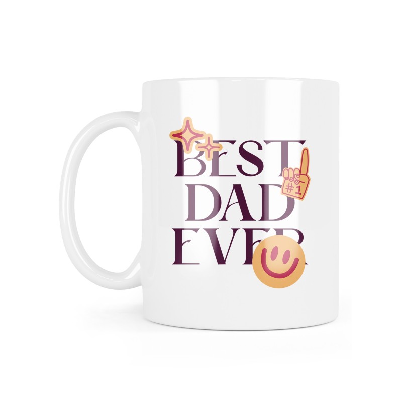 Mug céramique à message - Cadeau fête des pères - Best dad ever