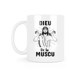 Mug céramique à message - Cadeau sportif - Dieu de la muscu