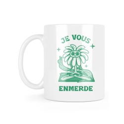 Mug céramique à message - Cadeau humour - je vous emmerde
