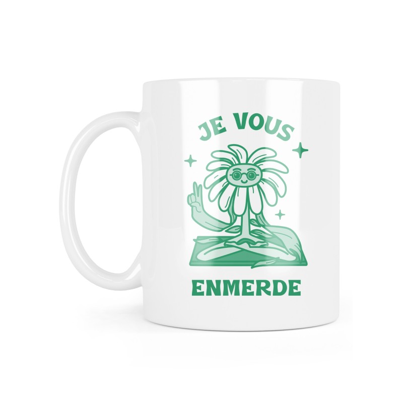 Mug céramique à message - Cadeau humour - je vous emmerde
