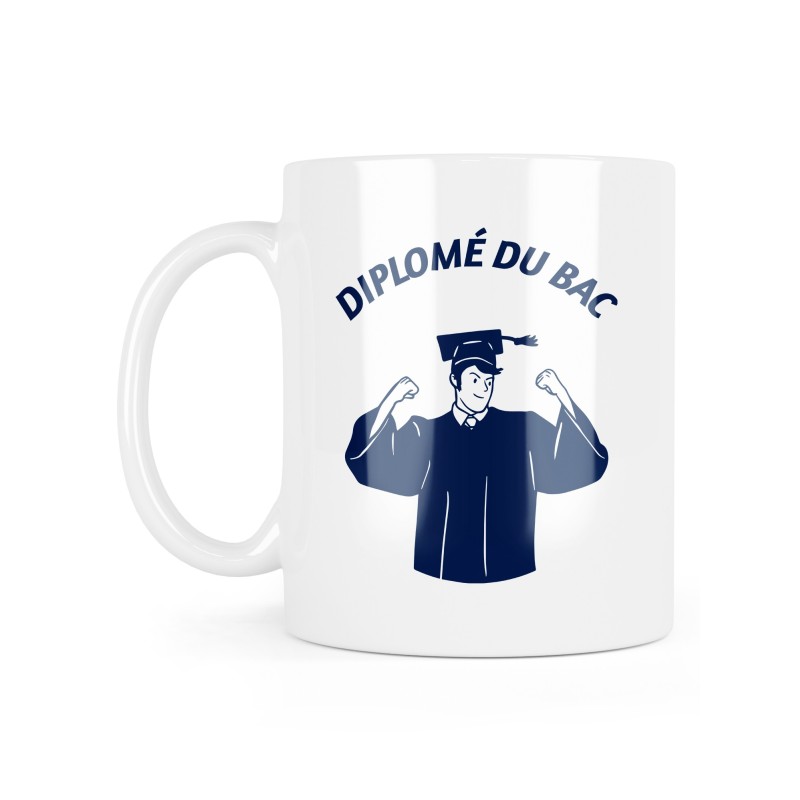 Mug céramique à message - Cadeau Diplôme - Diplômé du bac