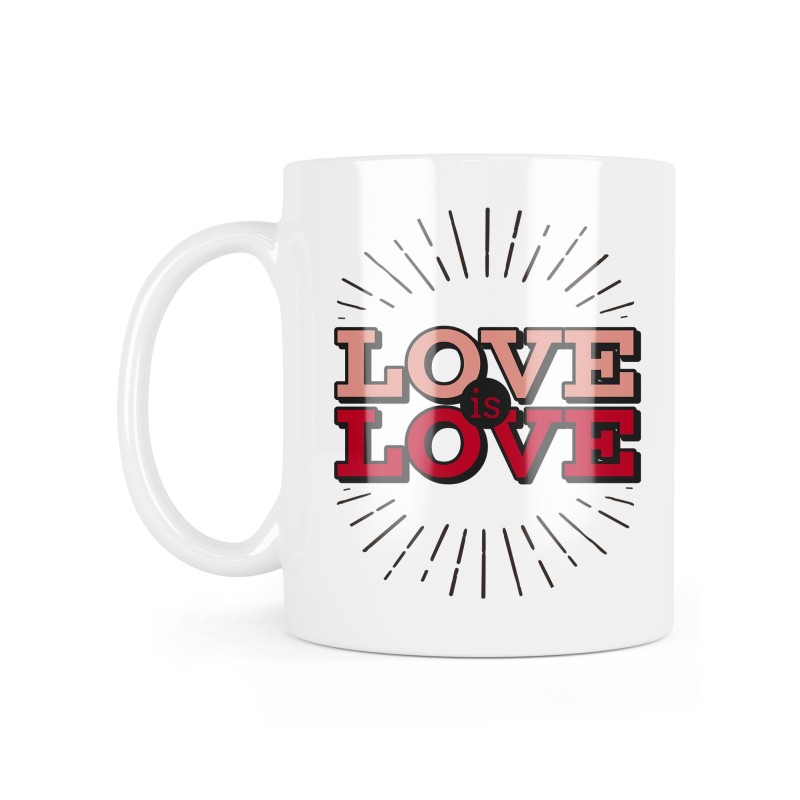Mug céramique à message - Cadeau saint Valentin - Love is love
