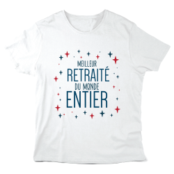 T-Shirt imprimé à message - Cadeau retraite - Meilleur retraité du monde entier