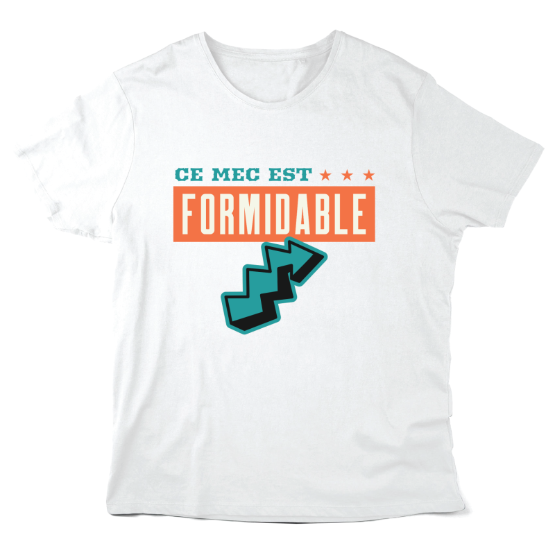 T-Shirt imprimé à message - Cadeau - Ce mec est formidable