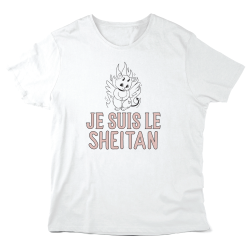 T-Shirt imprimé à message - Cadeau humour chat - Je suis le sheitan