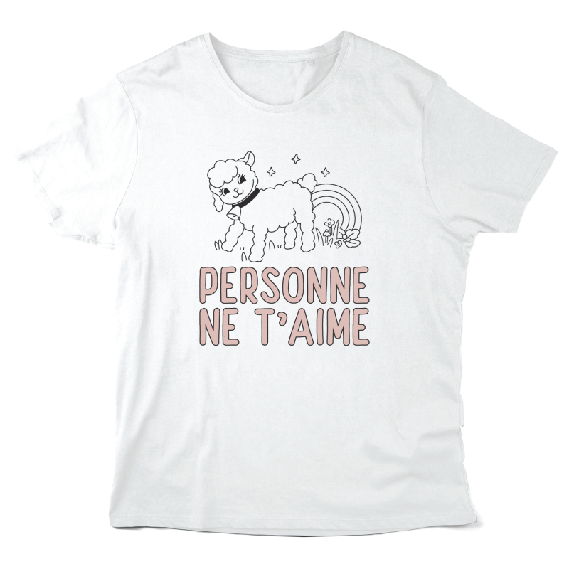T-Shirt imprimé à message - Cadeau humour chat - Je ne t'aime pas
