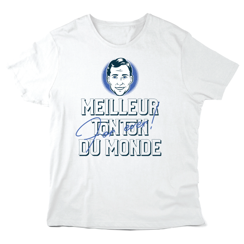 T-Shirt imprimé à message - Cadeau famille - Meilleur tonton du monde