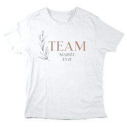 T-Shirt imprimé à message - Cadeau mariage  - Team mariée evjf