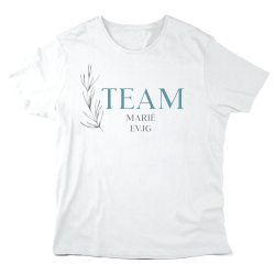 T-Shirt imprimé à message - Cadeau mariage  - Team mariée evjg
