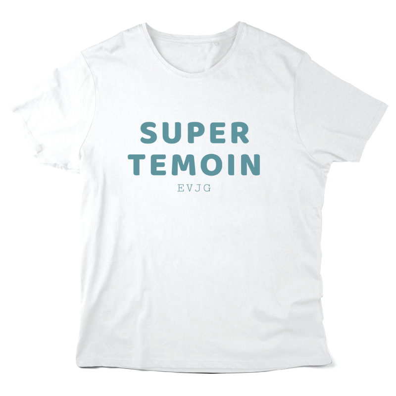 T-Shirt imprimé à message - Cadeau mariage  - Super témoin evjg