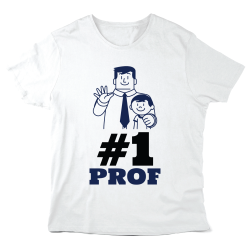 T-Shirt imprimé à message - Cadeau métiers fin année scolaire  - N°1 Prof