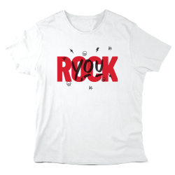 T-Shirt imprimé à message - Cadeau - Rock you