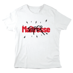 T-Shirt imprimé à message - Cadeau métiers fin année scolaire- Super maîtresse