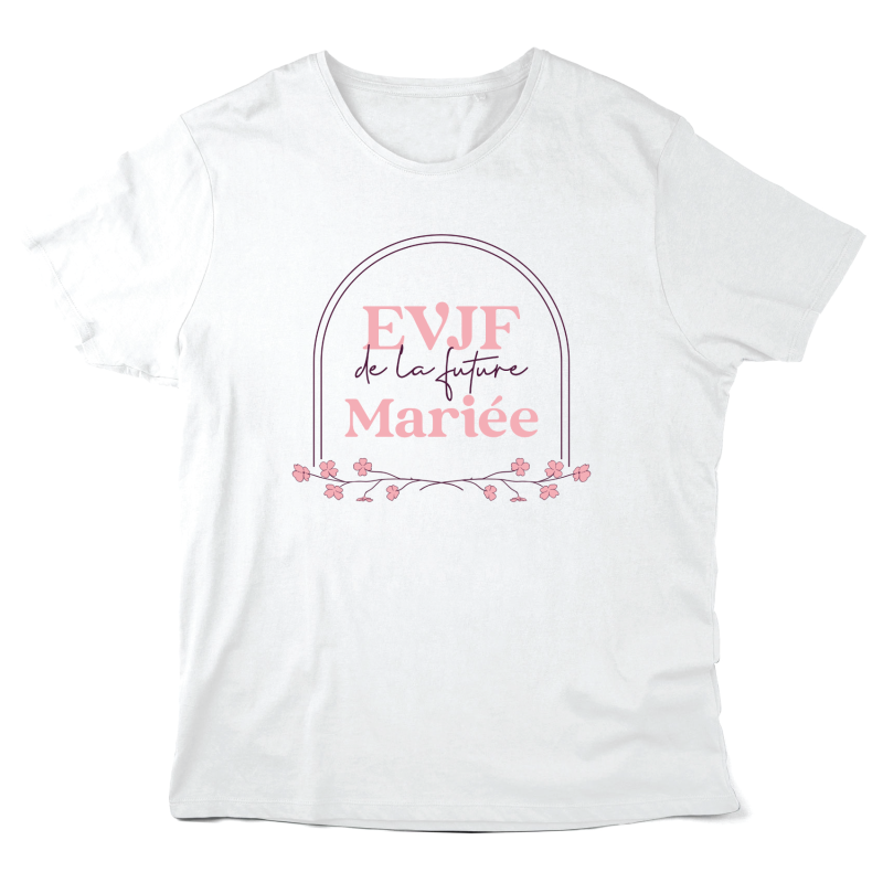 T-Shirt imprimé à message - Cadeau mariage - EVJF de la future mariée