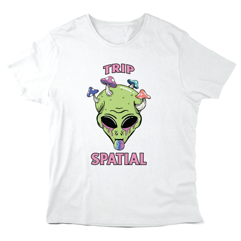 T-Shirt imprimé à message - Cadeau humour - Trip spatial extra terrestre