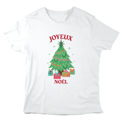T-Shirt imprimé à message - Cadeau noël - Joyeux noel sapin