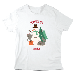 T-Shirt imprimé à message - Cadeau Bonhomme de noël - Joyeux noel