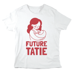 T-Shirt imprimé à message - Cadeau annonce naissance - Future tatie