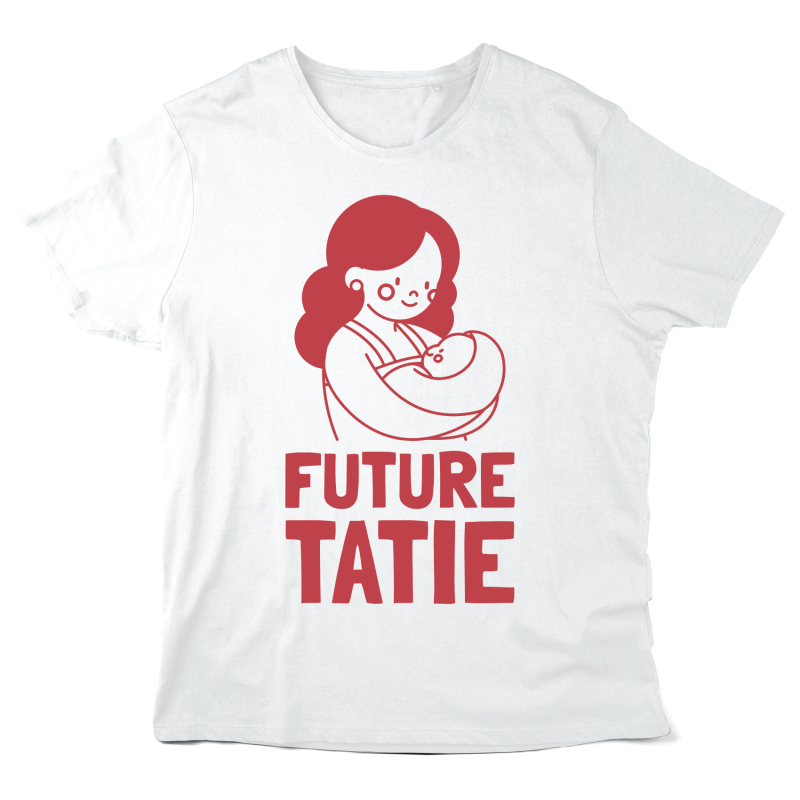 T-Shirt imprimé à message - Cadeau annonce naissance - Future tatie