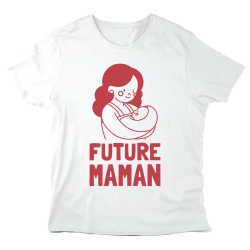 T-Shirt imprimé à message - Cadeau annonce naissance - Future maman