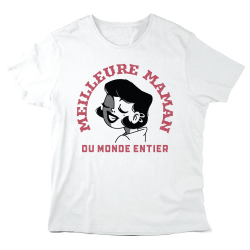 T-Shirt imprimé à message - Cadeau Fête des mères - Meilleure maman du monde entier